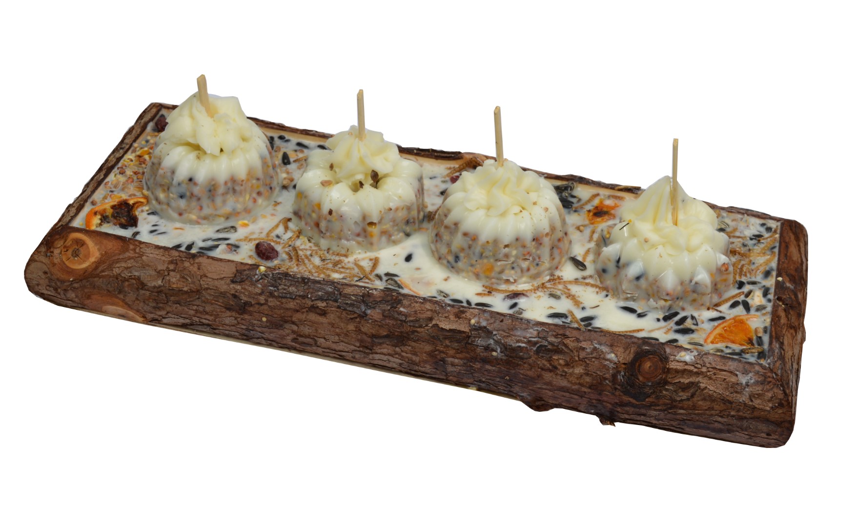 Vogeltaart dienblad hout