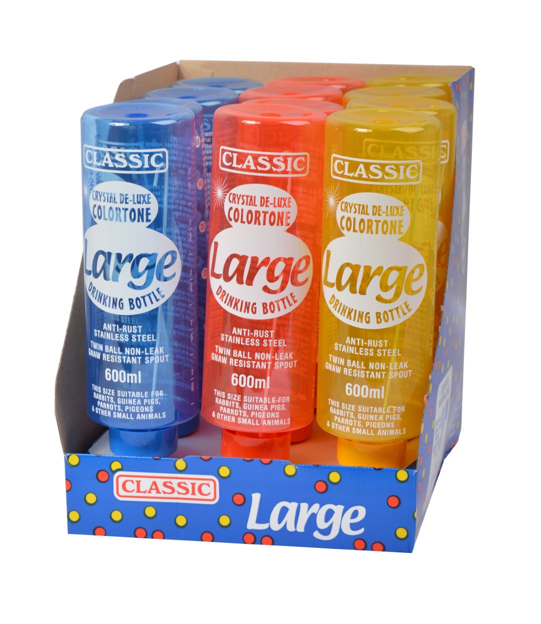 Drinkfles kleurassorti 600ml
