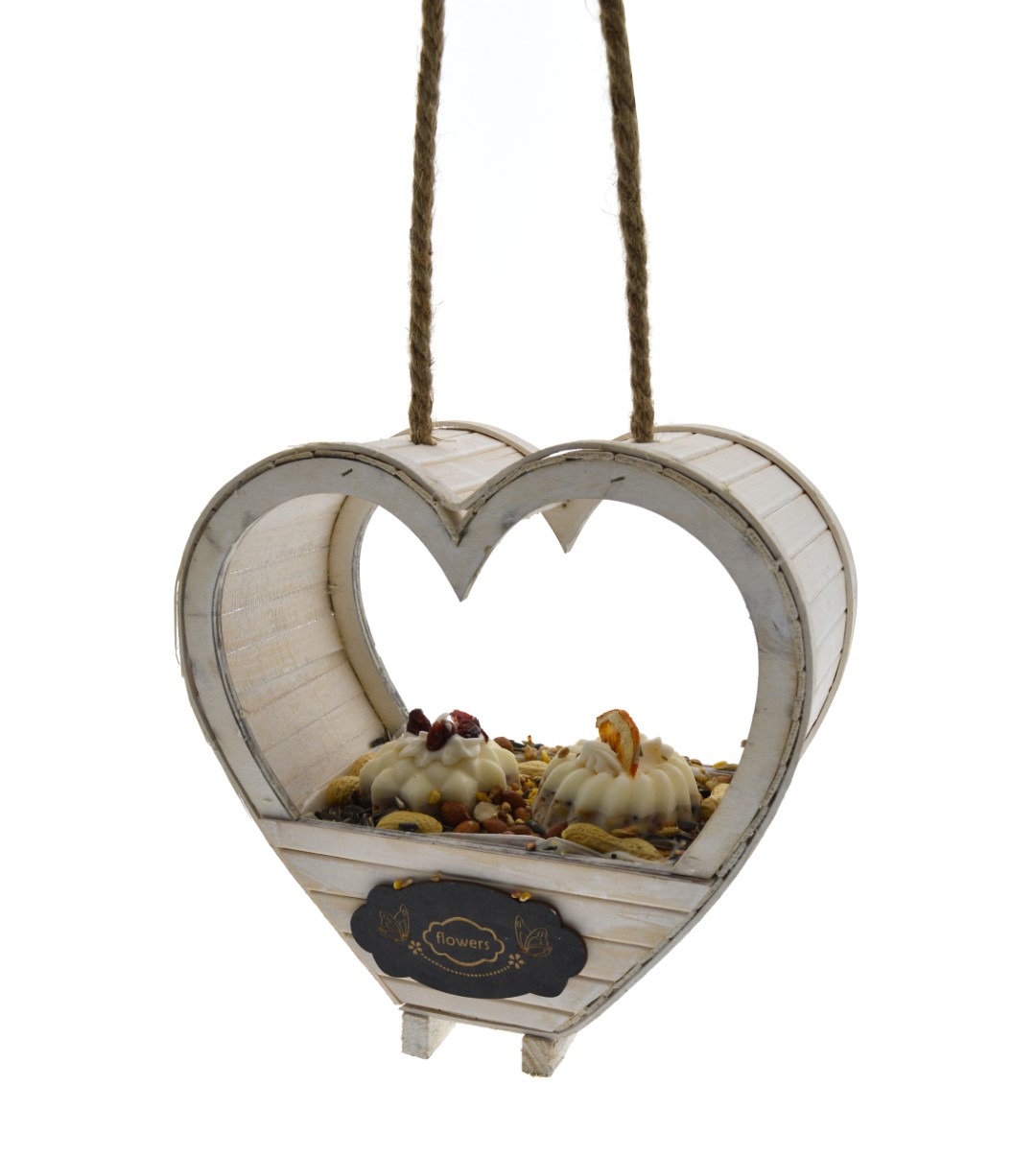 Vogeltaart hangend hart hout