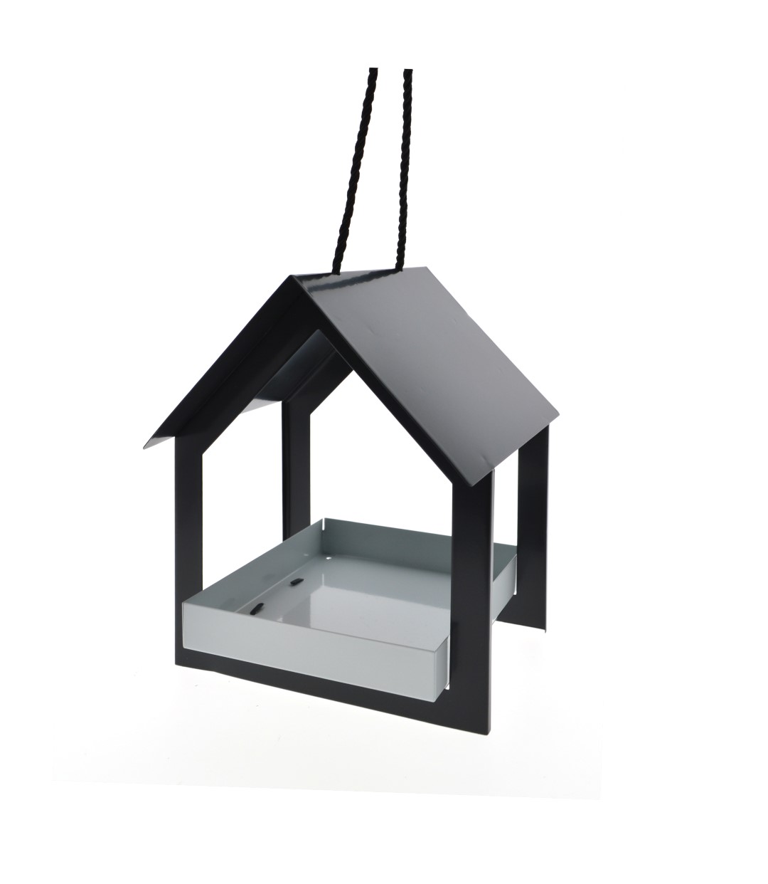 Hangende voedertafel antraciet/wit
