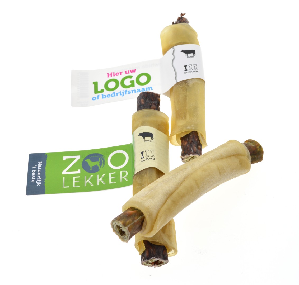 Stick in rawhide met pens